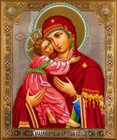 Схема для вышивки бисером PA-1322 Икона Богородица Владимирская