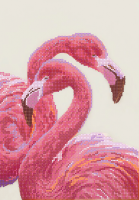 Схема для вышивки бисером PA-1338 Розовые фламинго