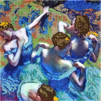 Схема для вышивки бисером PA-1527 Эдгар Дега "Голубые танцовщицы"