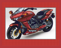 Схема для вышивки бисером PA-1556 Красный мотоцикл
