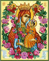 Схема для вышивки бисером PA-1593 Божья матерь «Неувядаемый цвет»