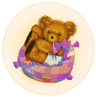 Схема для вышивки бисером PA-1624 Девочка-медвежонок