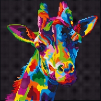 Набор для вышивки бисером PA-1762 Радужный жираф
