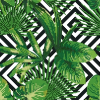 Схема для вышивки бисером PA-1768 Тропическая зелень