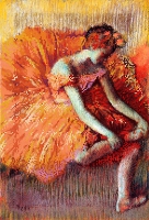 Схема для вышивки бисером PA-1796 Эдгар Дега "Танцовщица в оранжевом"