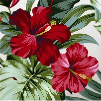Схема для вышивки бисером PA-1875 Цветы в листьях