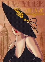 Набор для вышивки бисером PA-1919 Девушка из Нью-Йорка